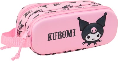 Hello Kitty Kuromi 3D Dobbeltpennal, Lyserosa