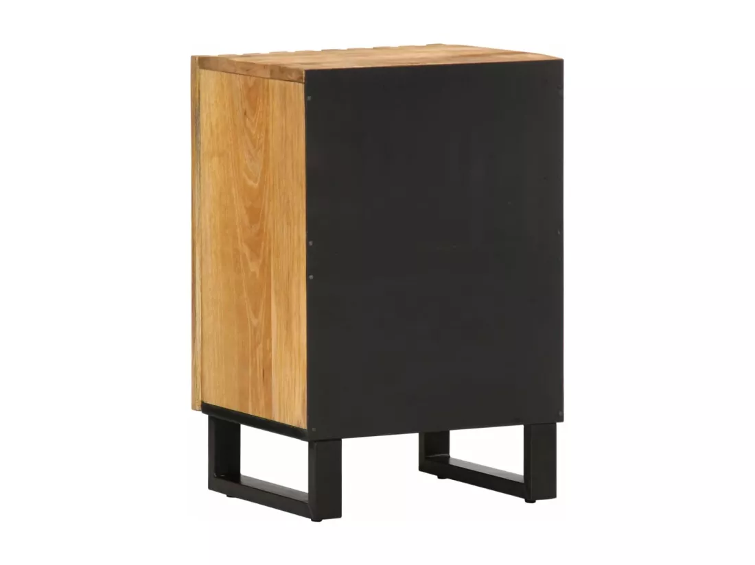 Armoire de salle de bain 38x34x58 cm bois manguier massif brut