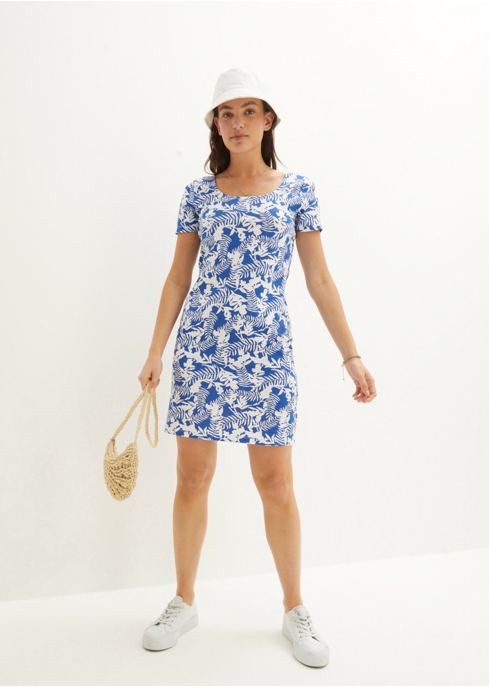 Basic jersey jurk met print