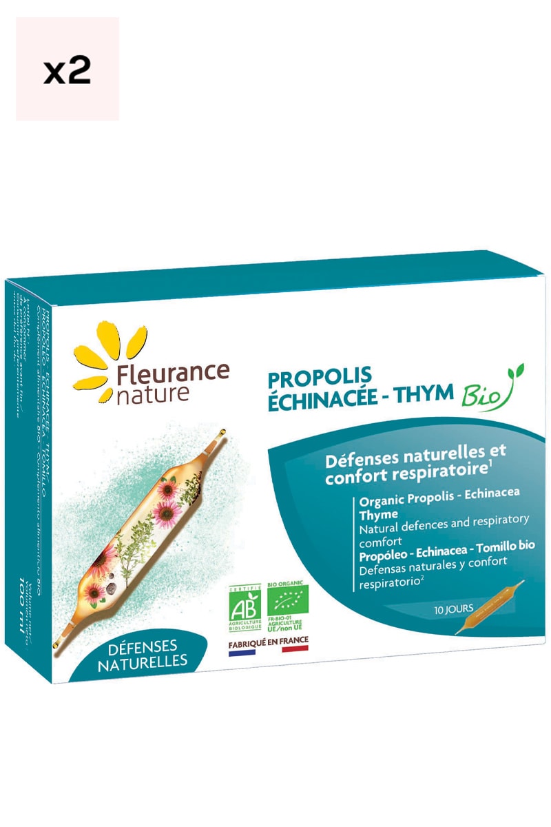 Cures défenses naturelles & confort respiratoire - Propolis, échinacée & thym bio - 20 jours