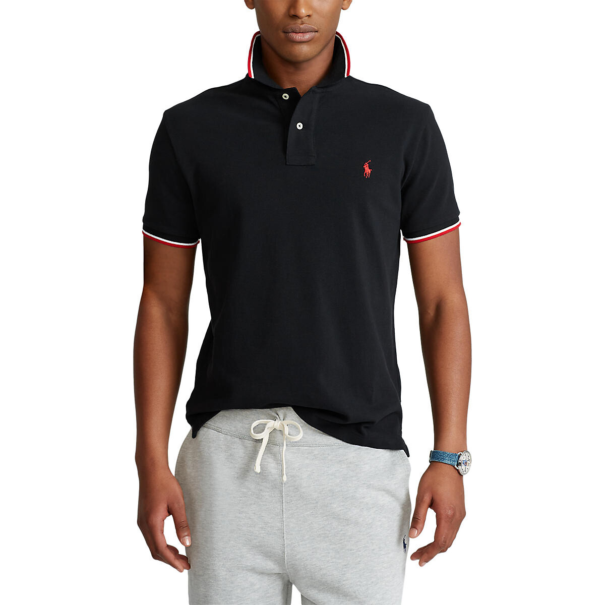 POLO RALPH LAUREN<br>Polo de corte reto em malha piqué