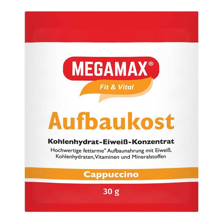 Megamax Aufbaukost Cappuccino Pulver, 30 g