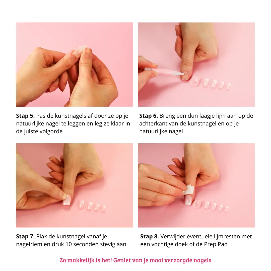 Press On French Nails Ombre Light Pink