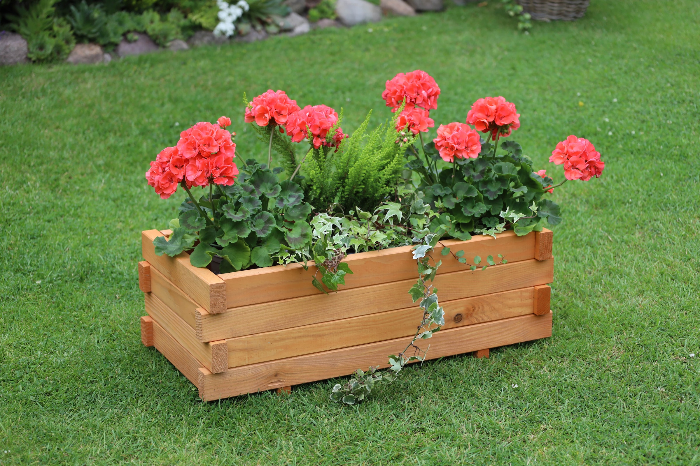promadino Pflanzkübel »Empoli« mit Pflanzfolie, BxTxH: 59x29x20,5 cm