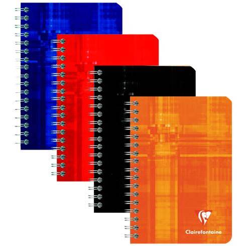 Carnet spirale Clairefontaine 9 x 14 cm 180 pages ligné - Assortis