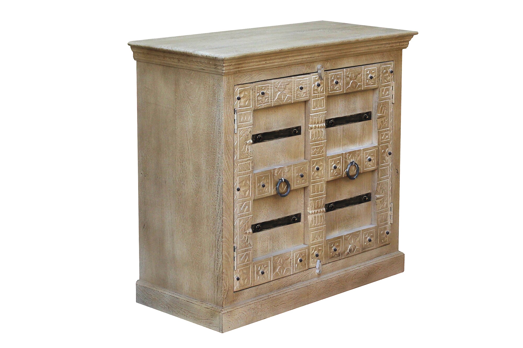 Kommode DAIPUR Mangoholz natur Sideboard Wohnzimmerschrank Mehrzweck Schrank