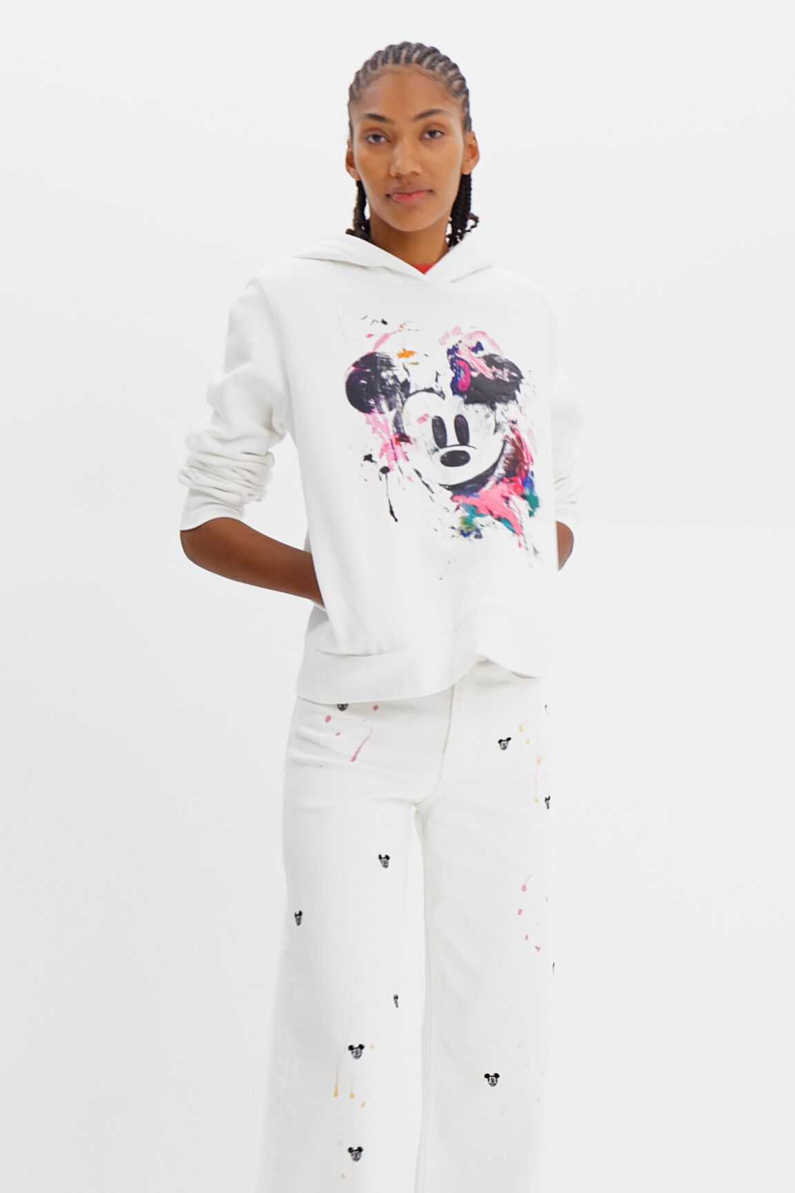 Sweat-shirt Mickey Mouse éclaboussure