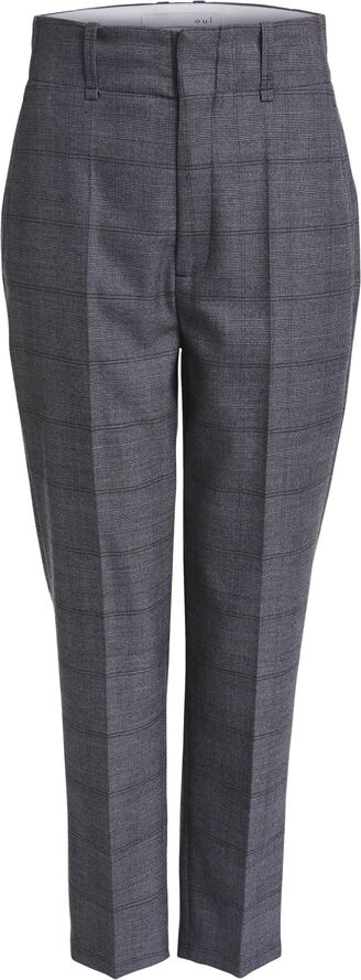 Oui Hose/Pants Grey red