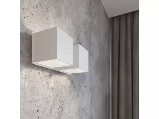 Sollux QUAD Applique Murale Twin Square Up & Down Blanc G9