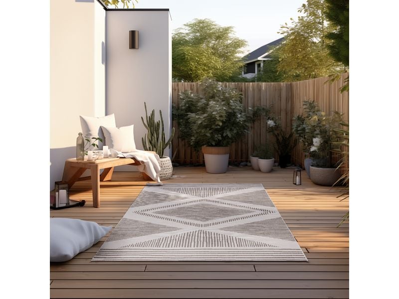 Elle Decoration Teppich Rhombus 160 x 230 cm, Linen Designteppich