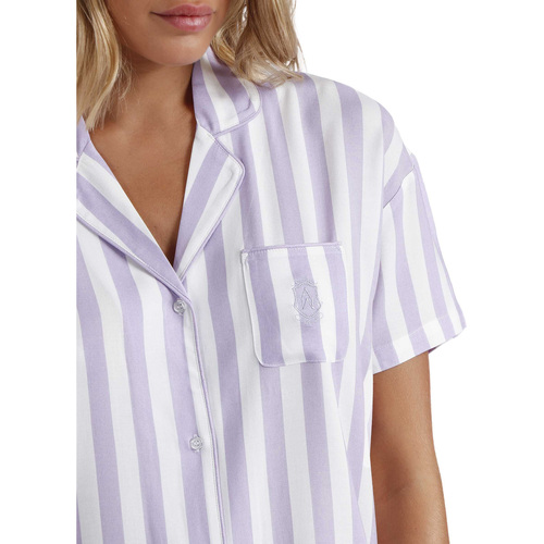 Admas - Camisón Classic Stripes Violeta