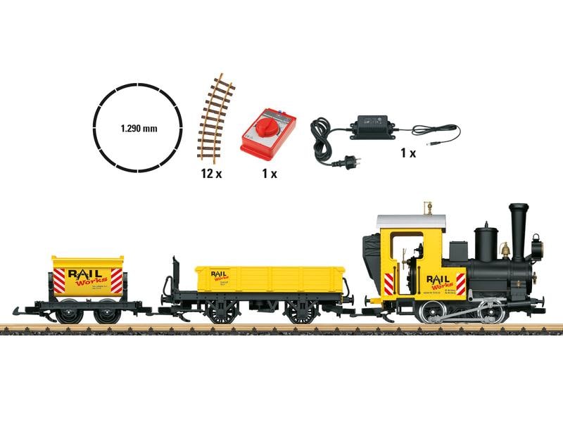 LGB Startpackung Baustelle 230 V, Spur G Baustellenzug Gartenbahn Starter Set