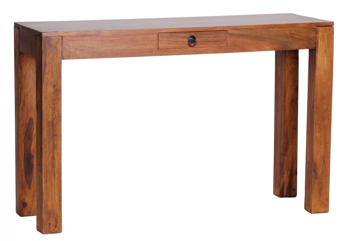 Konsolentisch - braun gebeizt - Sheesham massiv - 120 cm breit