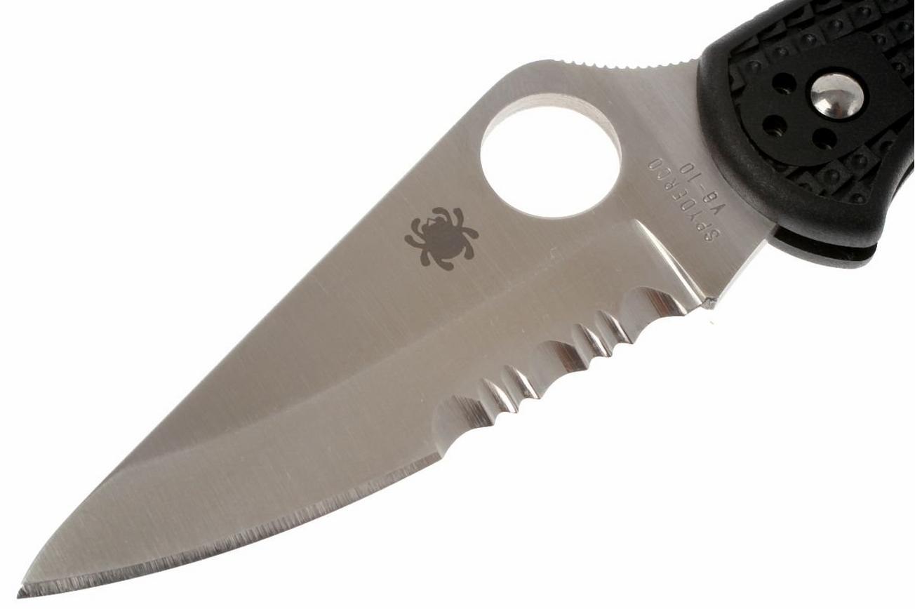 Spyderco Delica 4 C11PSBK partly serrated zakmes