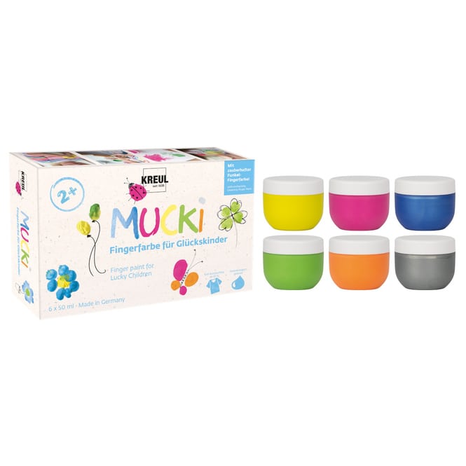 MUCKI-Fingerfarbe für Glückskinder - 6er Set