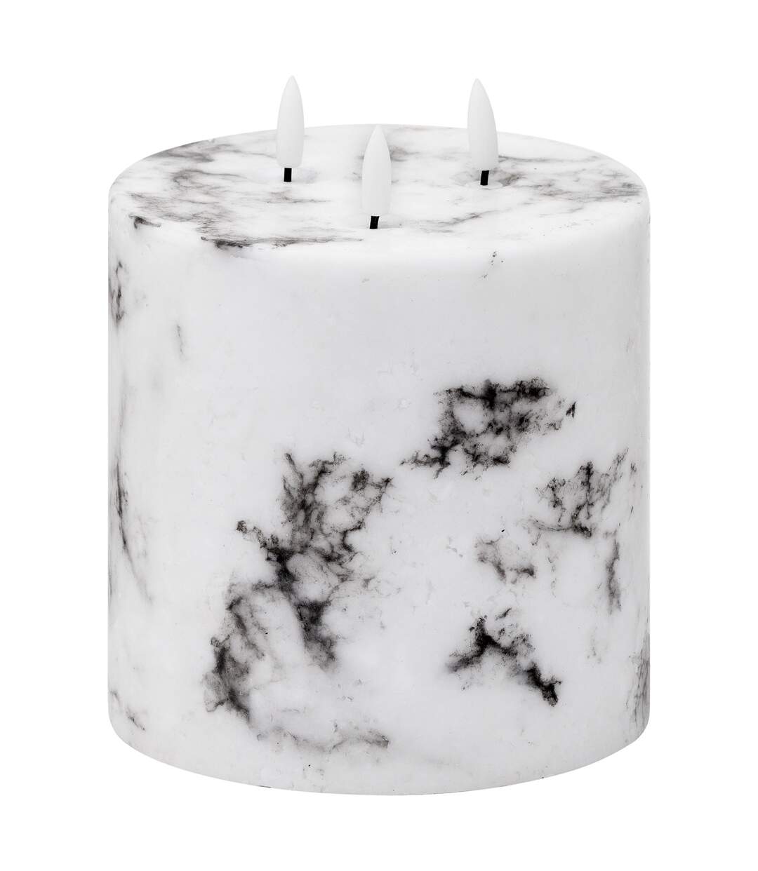 Hill Interiors - Bougie électrique LUXE COLLECTION (Blanc/noir) (30 cm x 15 cm x 15 cm) - UTHI4051
