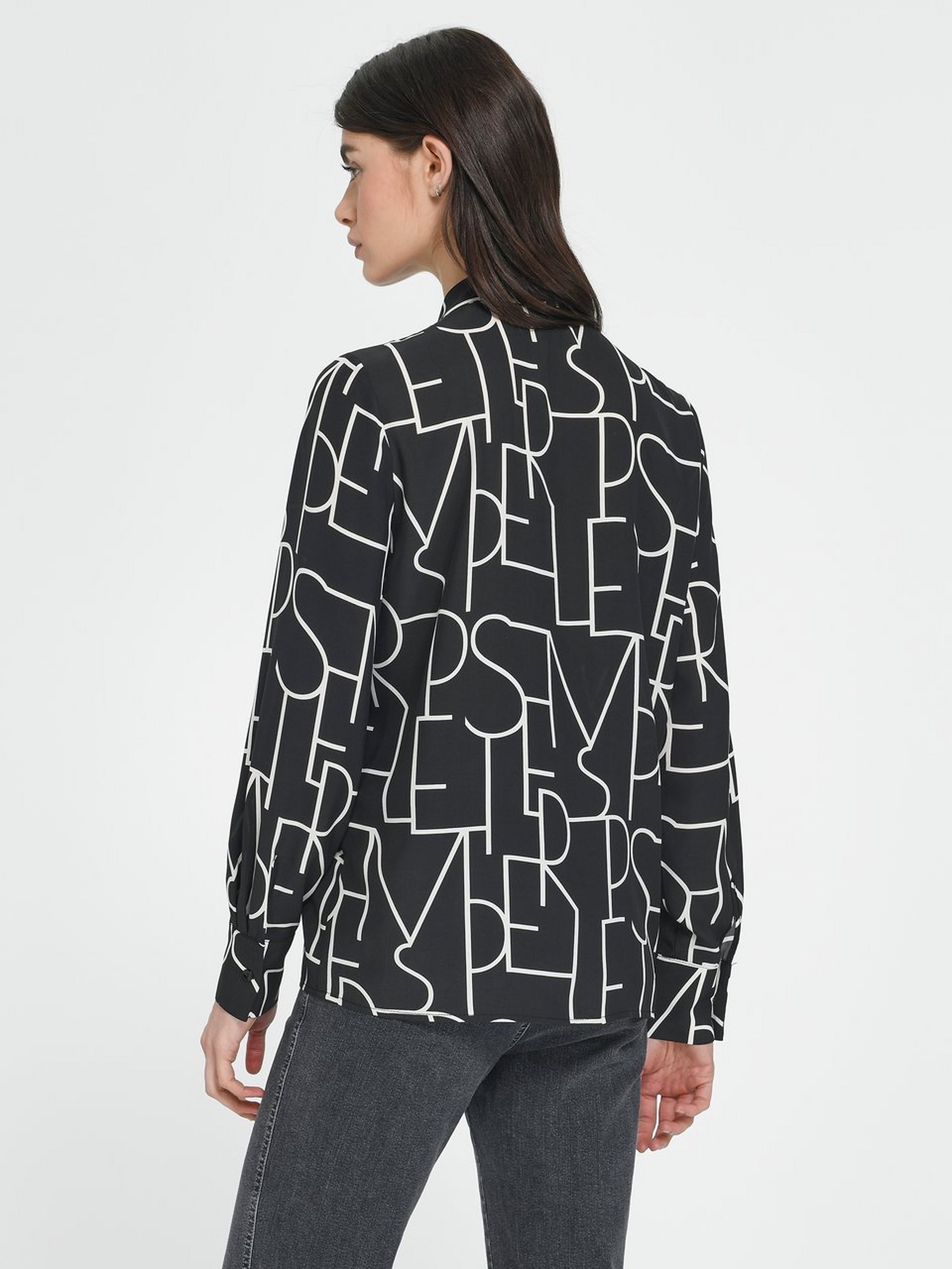 Bluse mit Rundhals-Ausschnitt