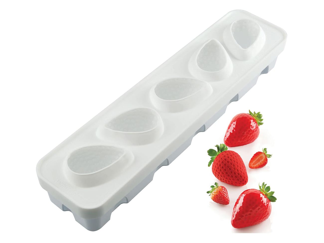 Moule silicone - 5 fraises - 40 x 10 cm - Silikomart