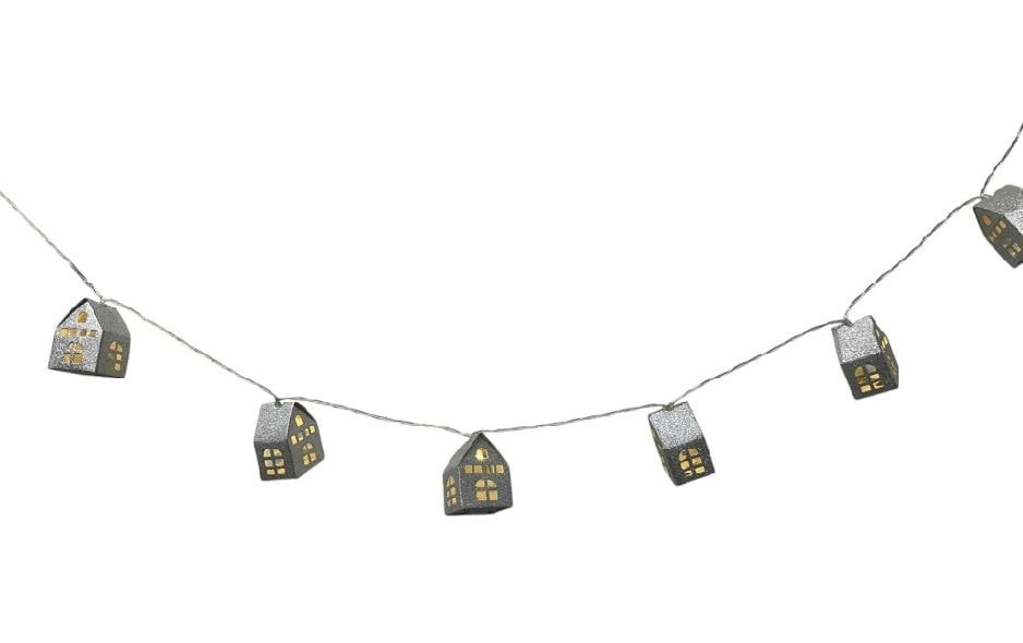 LED Lichterkette mit Häuschen, 135 cmLED-Lichterkette