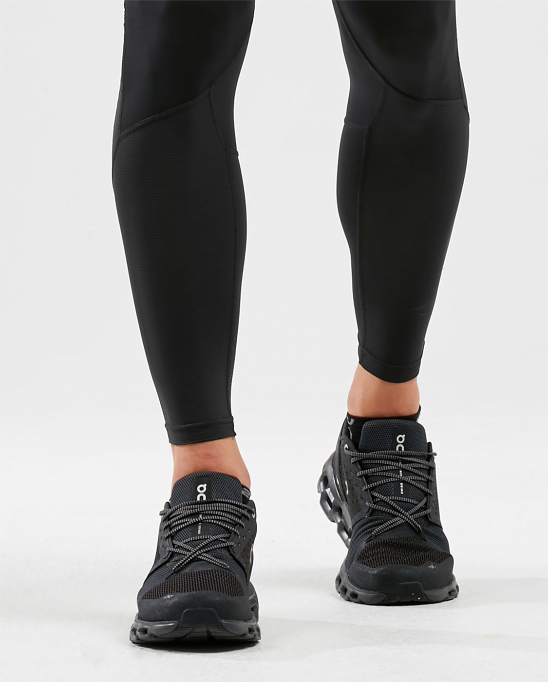 Run Dash Compression Tights M BLK/DNF/Black/Denim Reflective