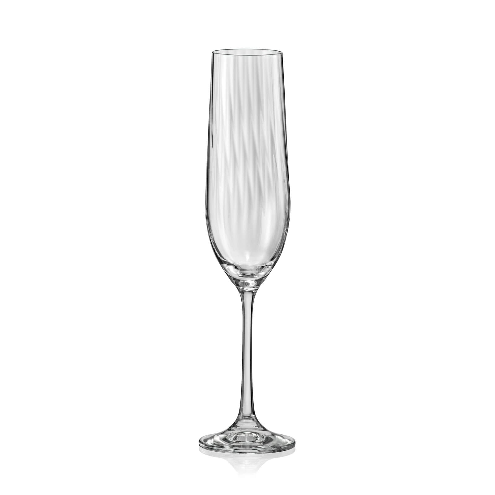 BOHEMIA SELECTION Sektglas WATERFALL 6er Set
