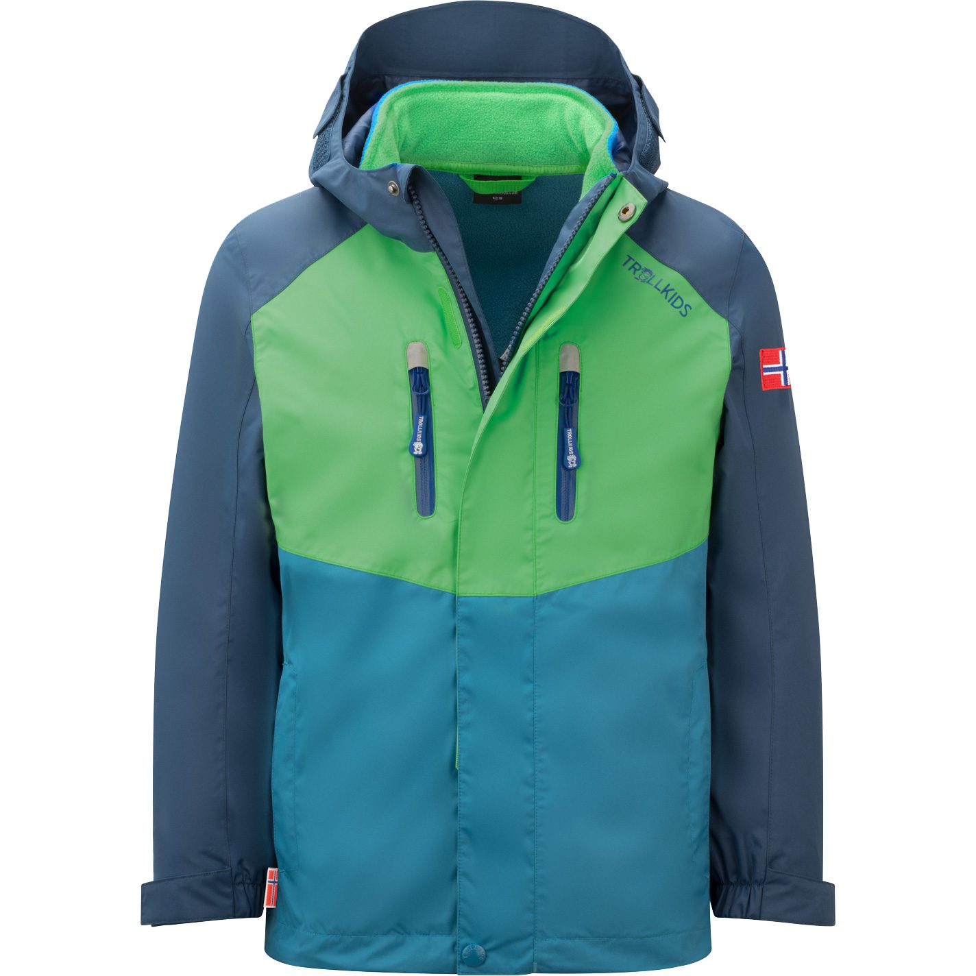Trollkids Bryggen 3in1 Doppeljacke Kinder fresh green