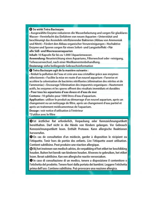 Tetra Aqua Bactozym - Waterverbeteraars - 10 stuks