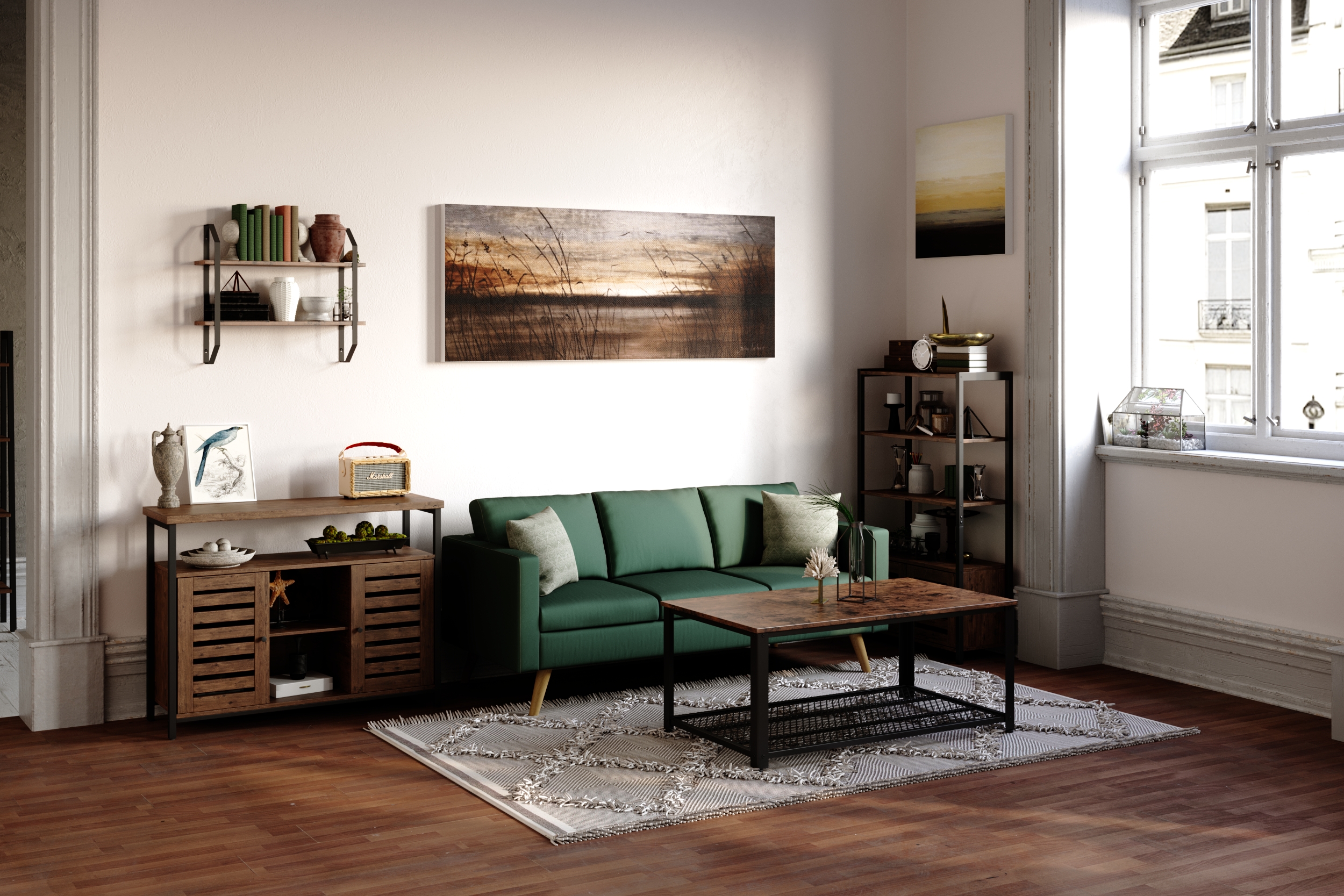 Bücherregal Vintage BONITA 70 x 121 cm