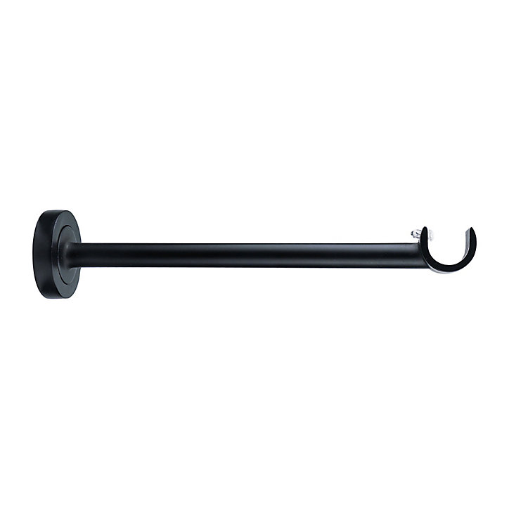 Support long pour barre à rideau GoodHome 19 mm Araxos noir