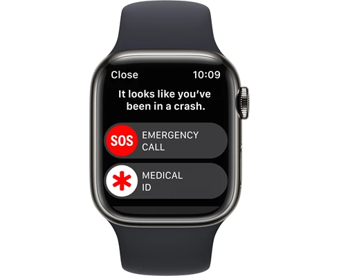 Apple Watch Series 8 GPS   Cellular 41mm Graphite Stainless Steel Case with Midnight Sport Band - Regular