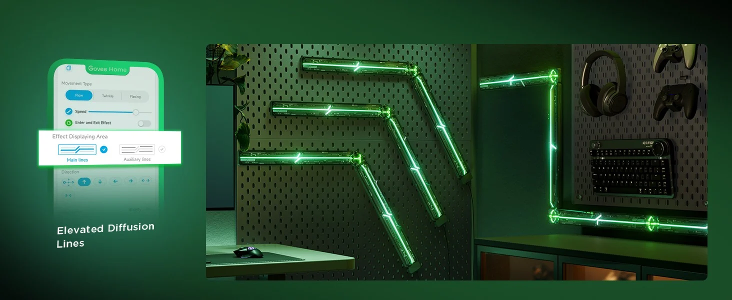 Govee - Gaming Wall Light (4+1) - Oplys Din Gamingoplevelse