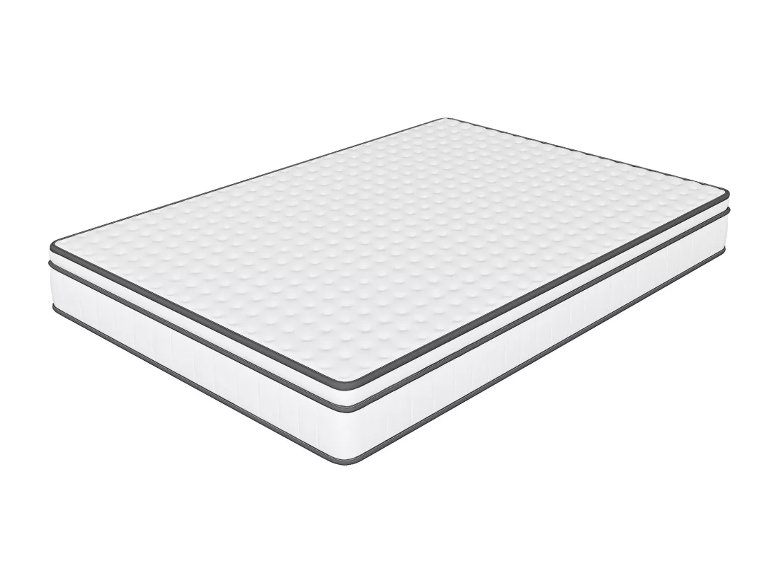 Matelas 140 x 190 cm ressorts ensachés et surmatelas intégré ép.25cm