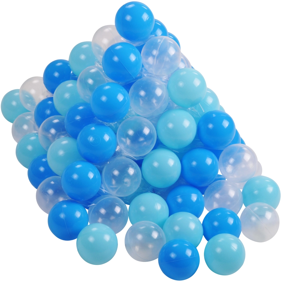 knorr toys® Bälle Set ca. Ø6 cm - 100 ballssoft bluebluetransparent blau