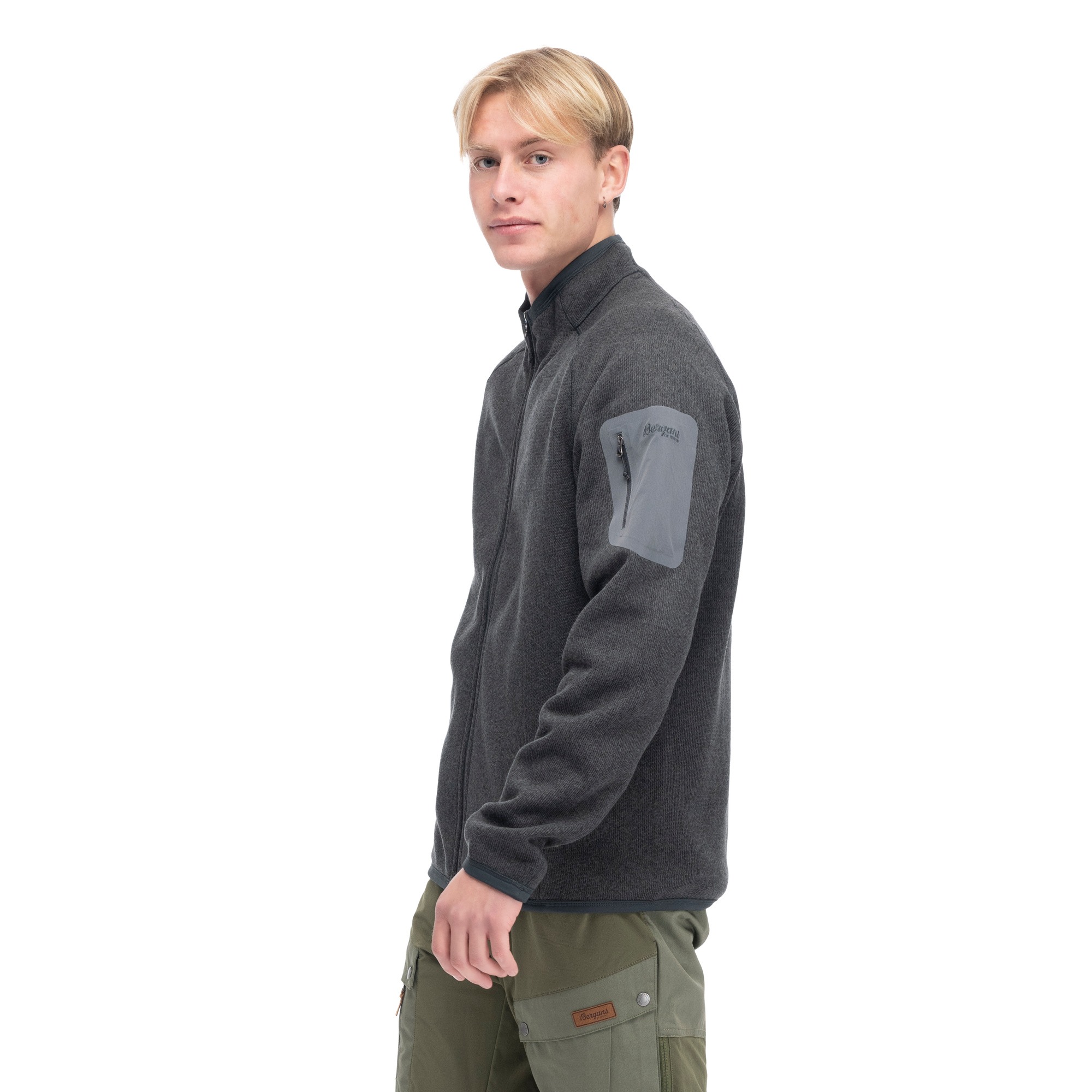 Kamphaug Knitted Jacket Herre Dark Shadow Grey