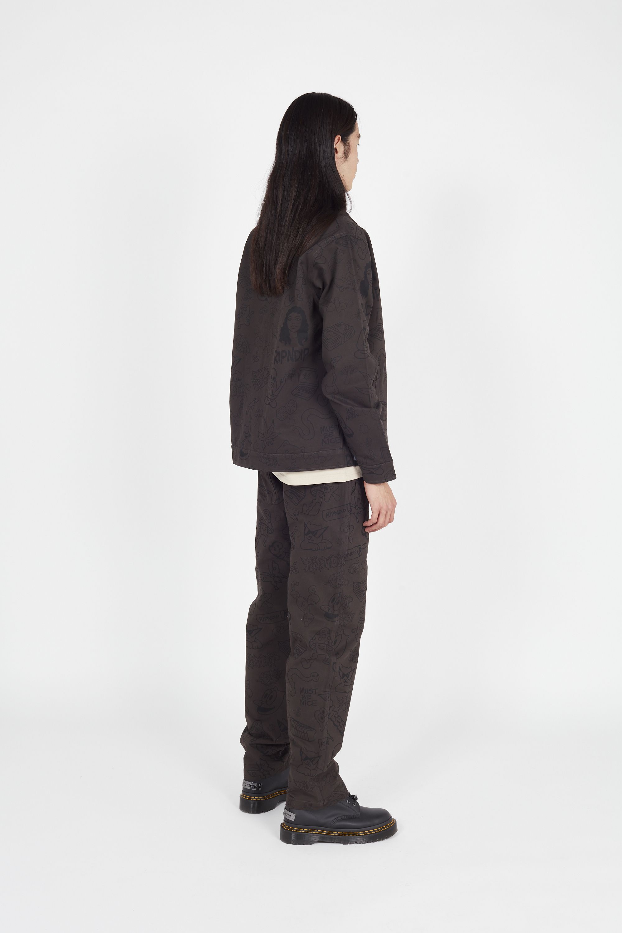 RIPNDIP VESTE Nerm Doodle Work Marron