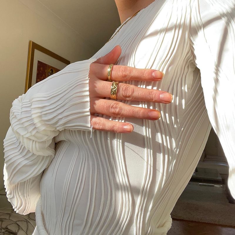 Sugarcoat - Lange mouwen / korte mouwen effen crop top / tube top / mini kokerrok