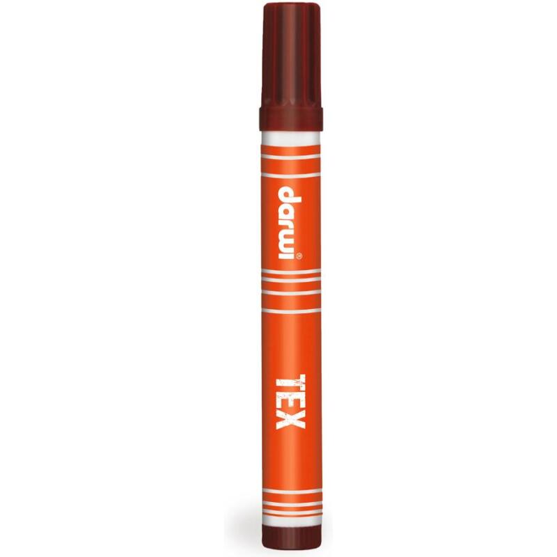 DARWI Marqueur Peinture Textile Pointe Conique Fine 3mm - Marron foncé
