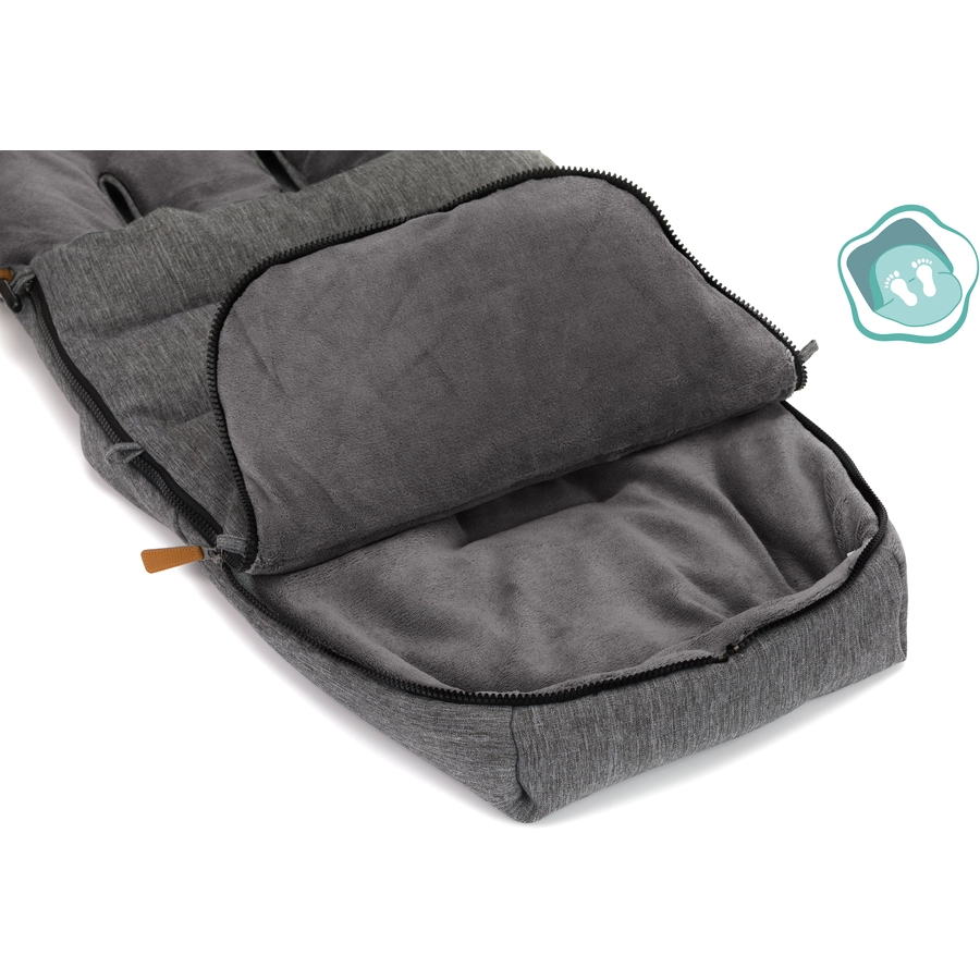 fillikid Winterfußsack Kinley Melange Hellgrau