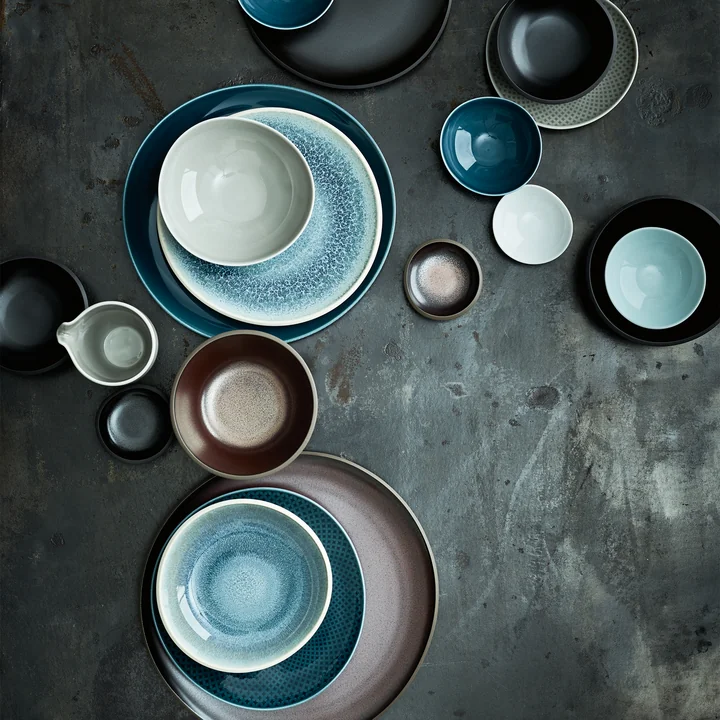 Rosenthal - Junto Teller Ø 28 cm tief, aquamarine