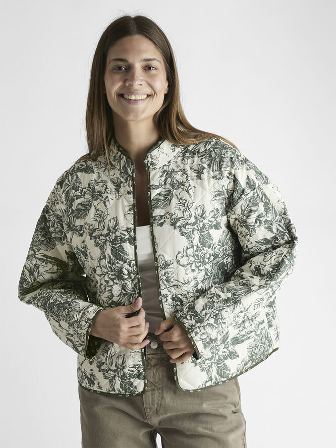 Neo Noir Hema Stencil Quilt Jacket Army