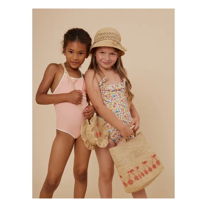 Bonpoint Sac en Raphia Cerises Fama | Beige