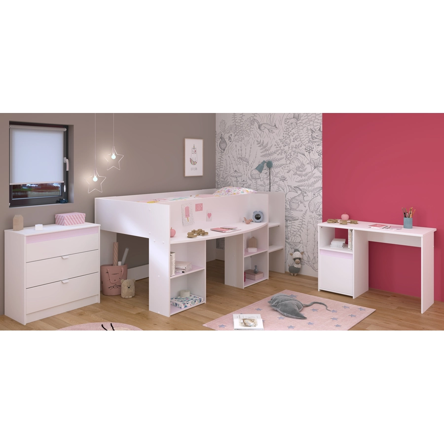 Parisot Kinderzimmer Set 3tlg Pirouette 15  Weiß Weiß