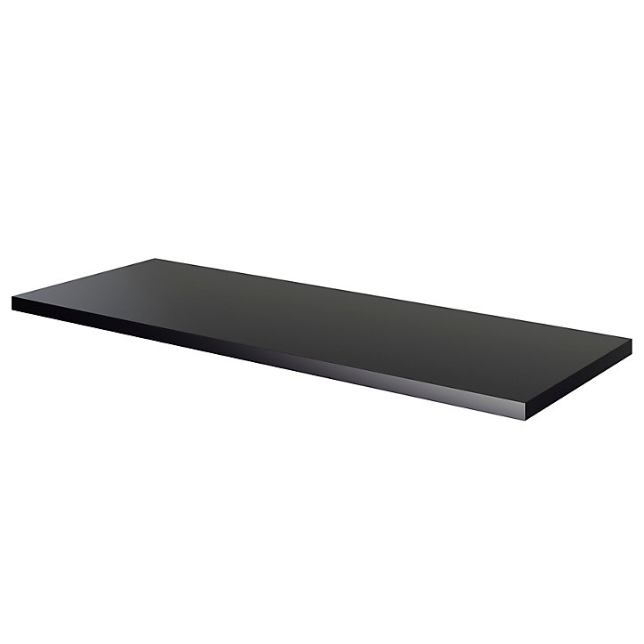 Plan de toilette L.120,5 x l.45,5 cm coloris noir mat, Cadelia, GoodHome