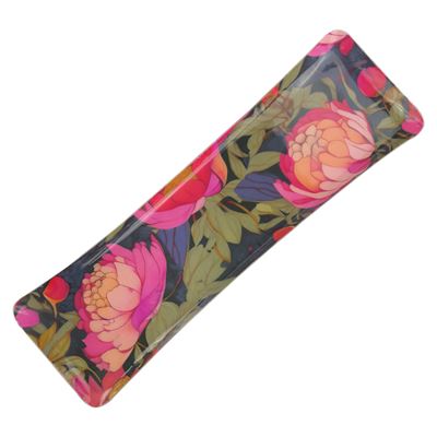 Plateau métal motif pivoines