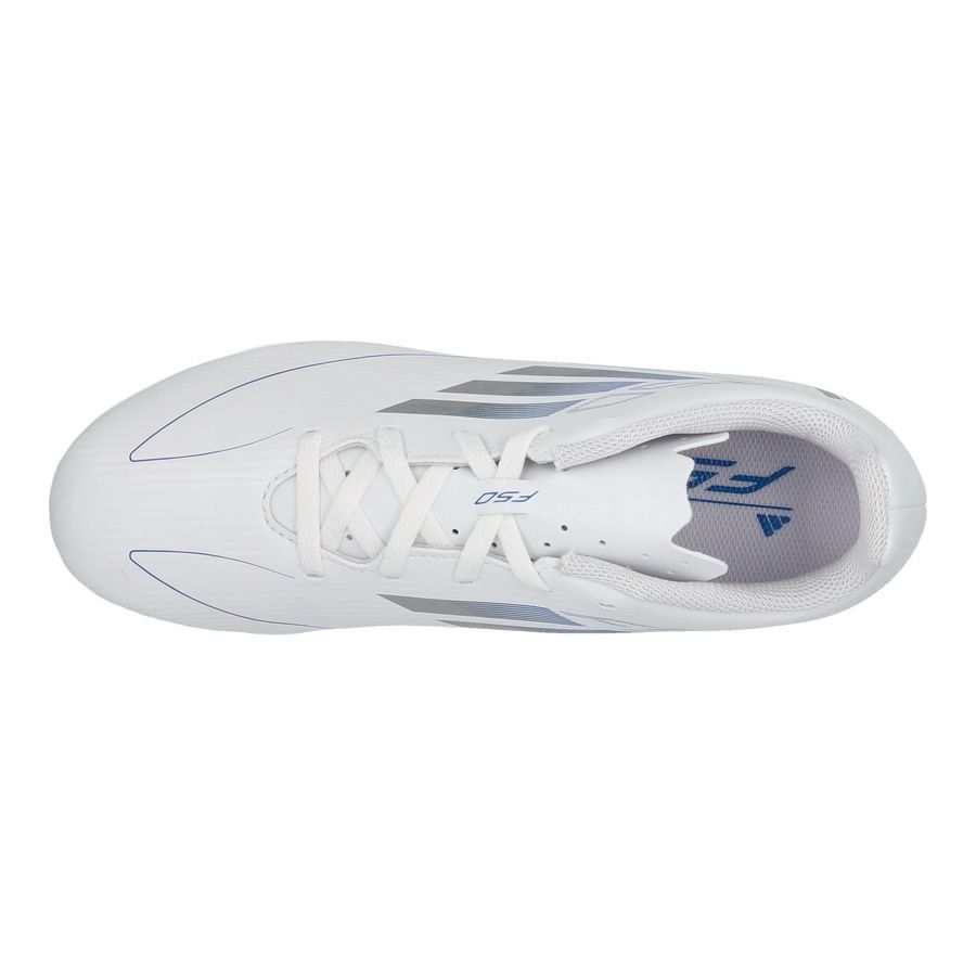 adidas F50 Club FxG Polar Victory - Blanc/Argenté/Bleu Enfant