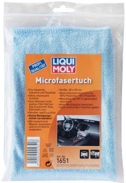 Liqui Moly - Microvezeldoek - Blauw - Wasbaar tot 95°C - 1 Stuk