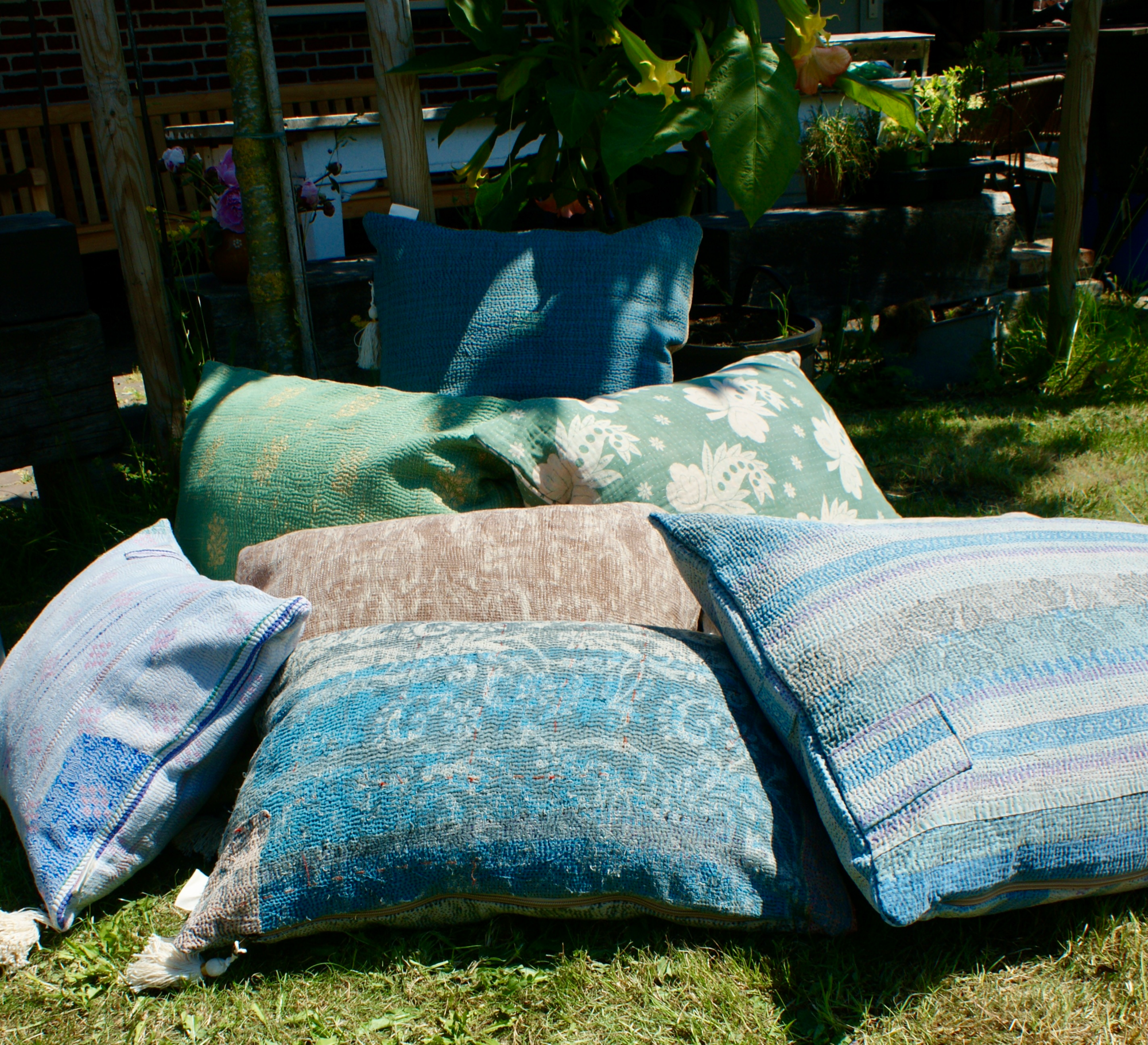 Kussen Kantha vintage 50x70 cm Blue