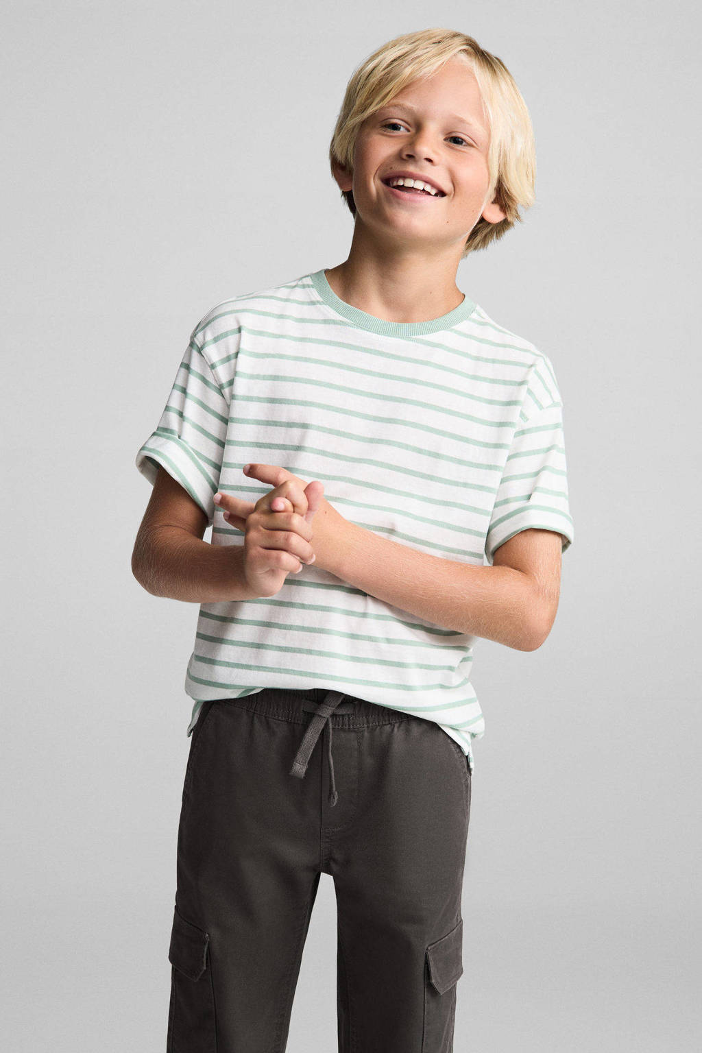 Mango Kids cargobroek antraciet