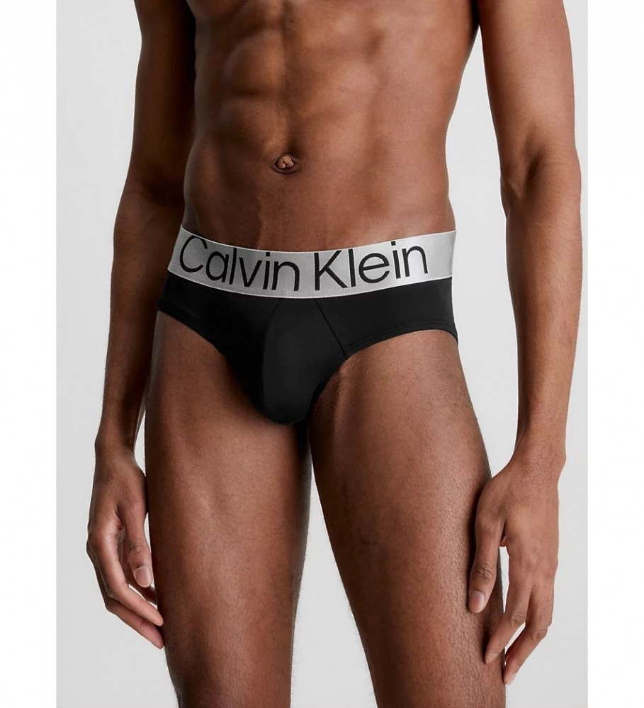 Calvin Klein Pacote com 3 Slips Steel Micro preto