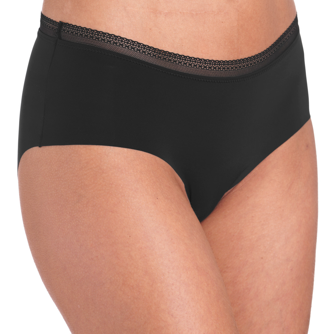 Gina Benotti 2 Damen Seamless-Pantys mit Spitze schwarz